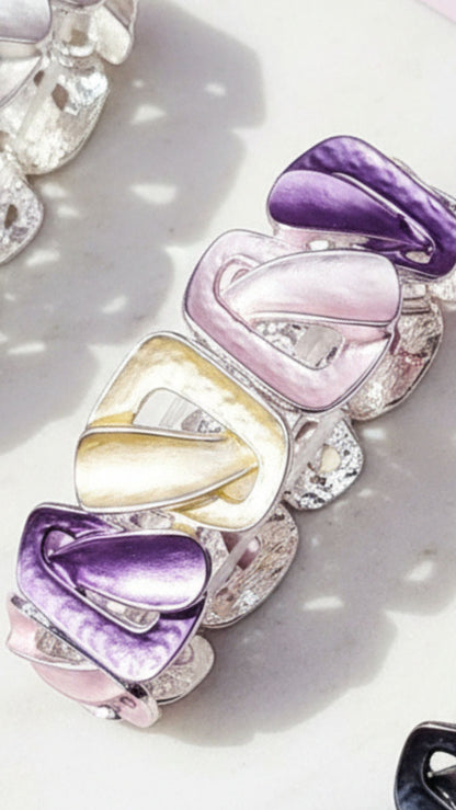 Abstract Wavey Stretchy Bracelet