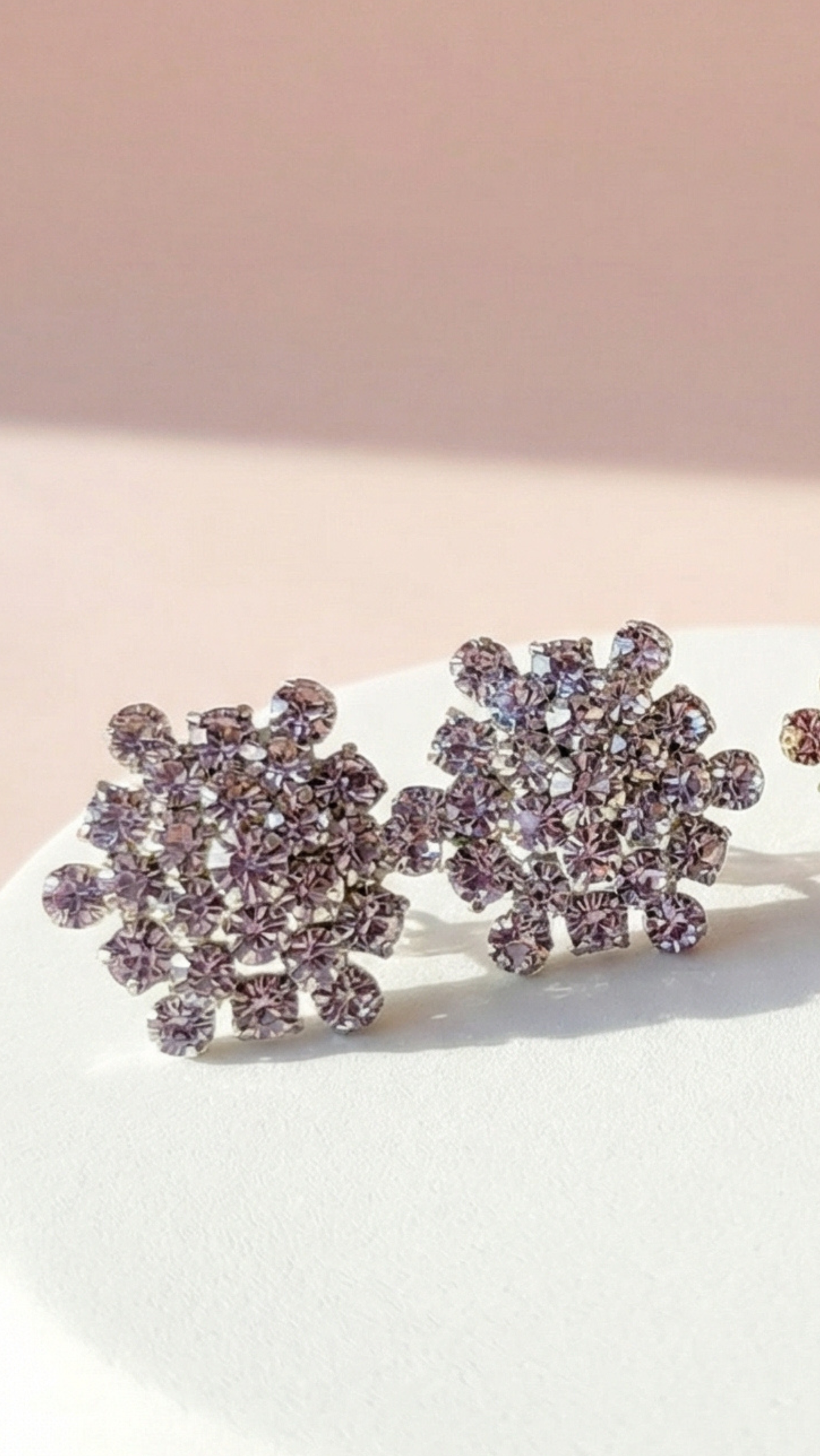 Cluster Crystal Non Pierced Clip On Earrings