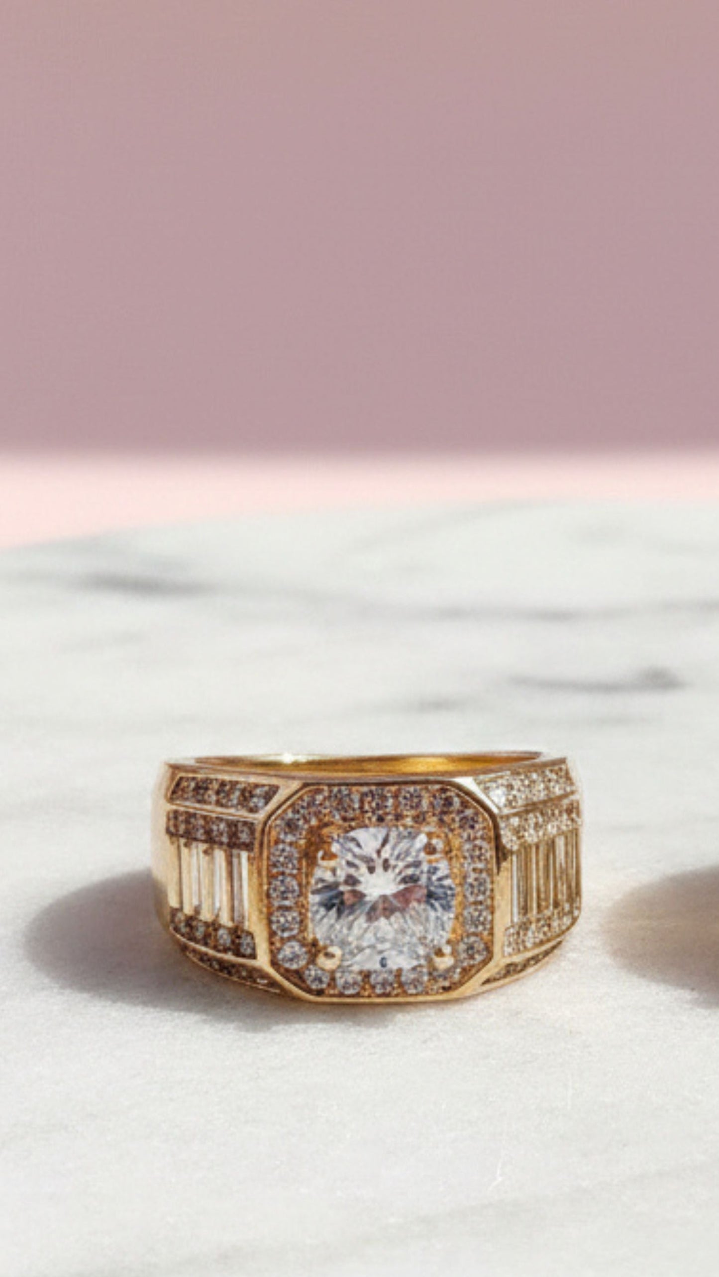 Men's Layered Band Crystal Box Set of 12 Rings