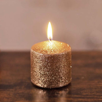 Premium Quality Glitter Pillar Candles Decorations