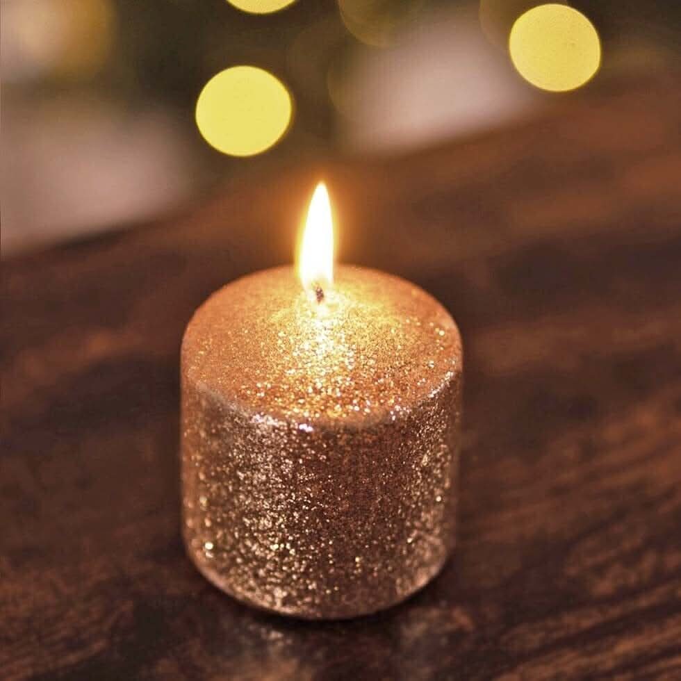 Premium Quality Glitter Pillar Candles Decorations