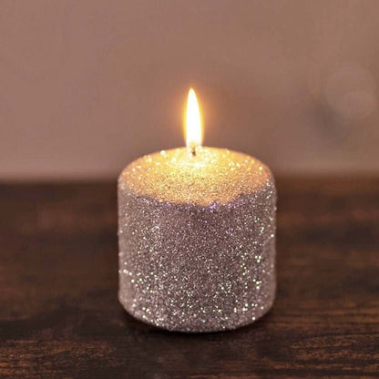 Premium Quality Glitter Pillar Candles Decorations