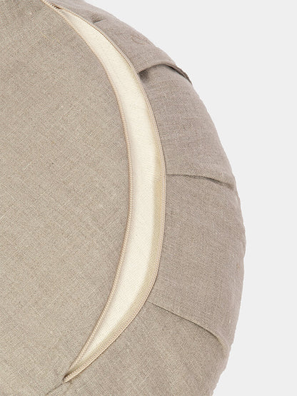 Yoga Studio EU Organic Buckwheat Zafu Crescent Linen Cushion
