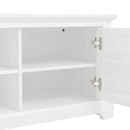 Salcombe TV Unit White 6 Shelves 2 Doors