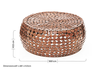 Templar Iron Pebble Design Coffee Table