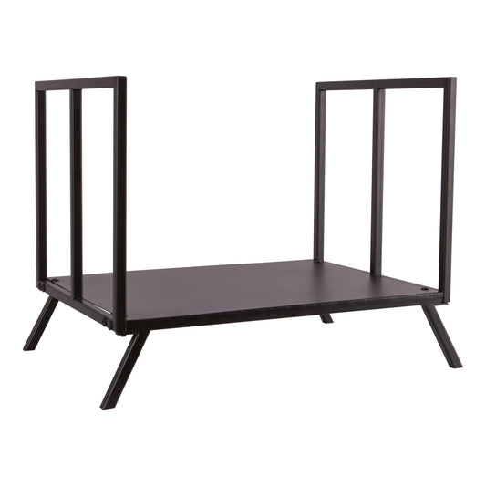 Black Fireside Log Storage Rack