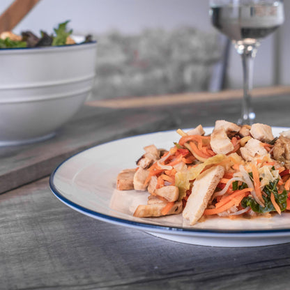 20pc Farmhouse White Dinner Set