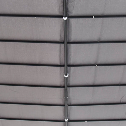 3x3m Freestanding Metal Wall Awning Canopy Grey