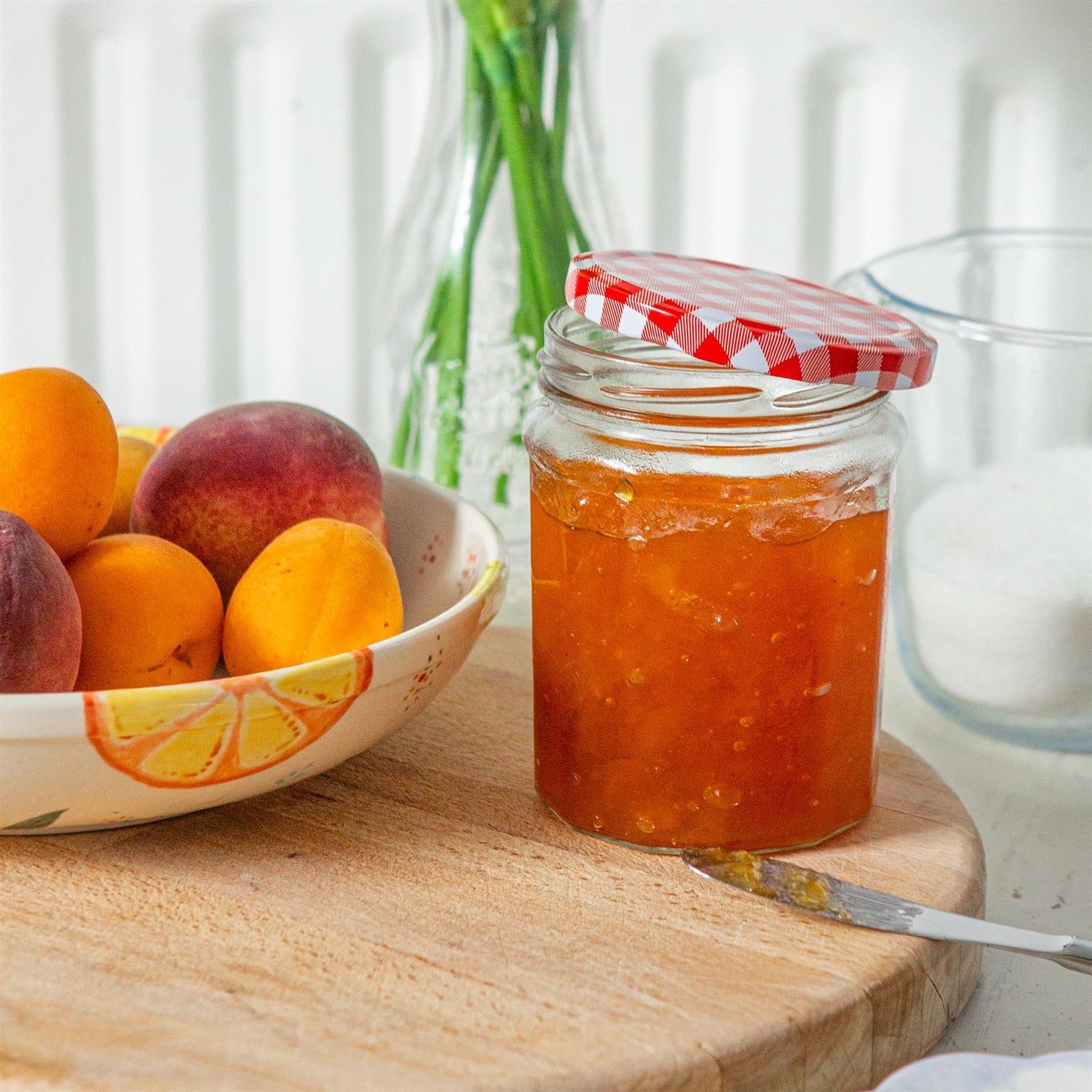 380ml Glass Jam Jars with Lids - Pack of 6