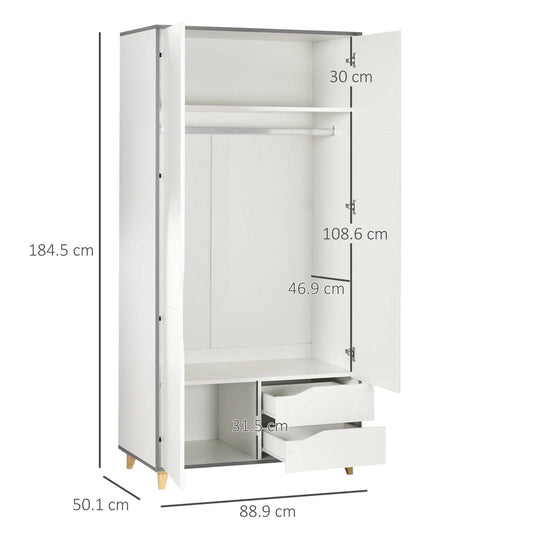 Wardrobe with 2 Doors