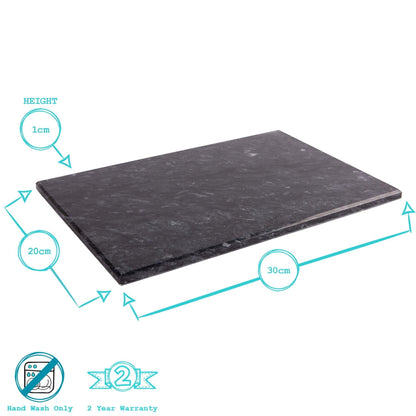 30cm x 20cm Rectangle Marble Placemats - Pack of Six