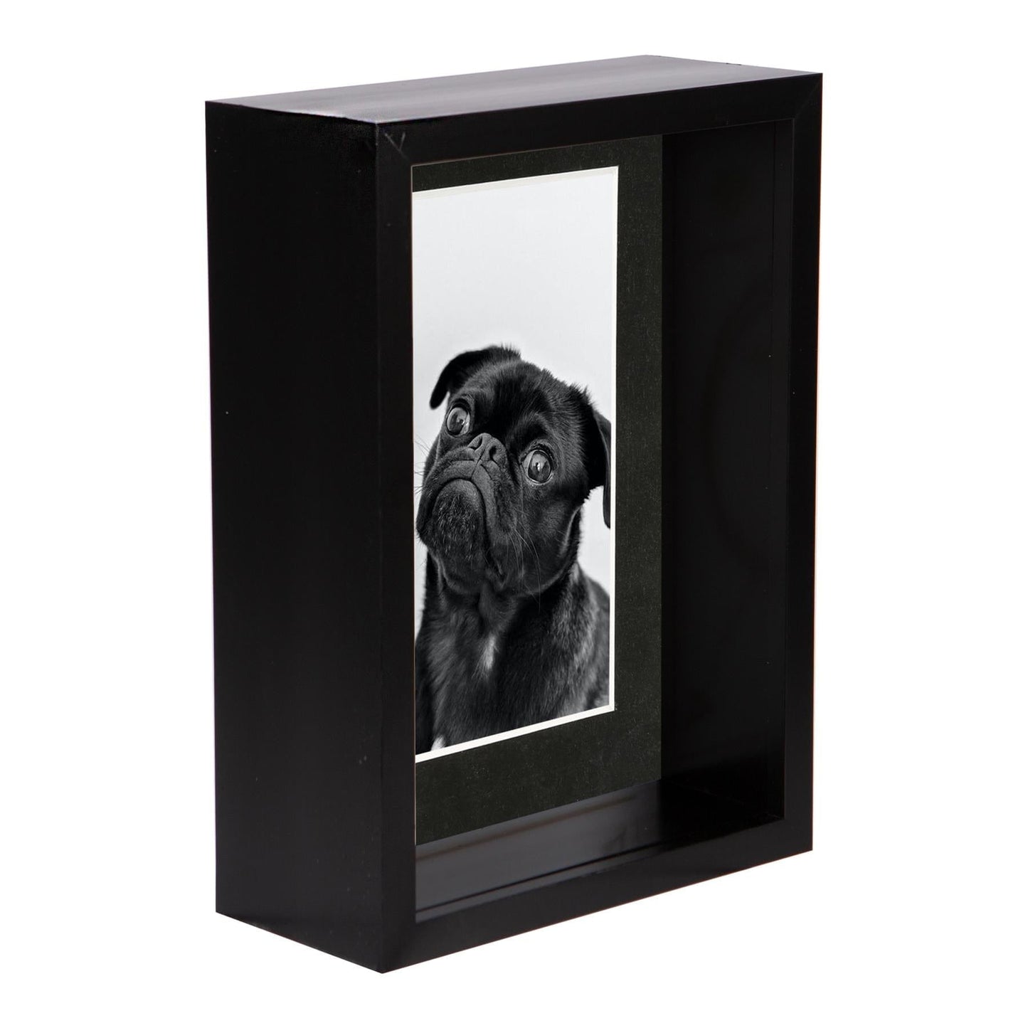5" x 7" Black 3D Deep Box Photo Frame - with 4" x 6" Mount