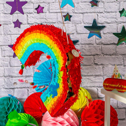 Large Rainbow Pinata Party Set