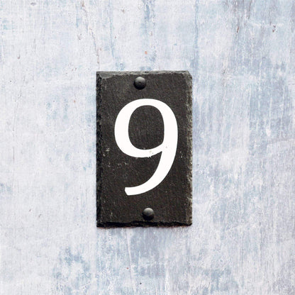 Number 9 Slate House Sign