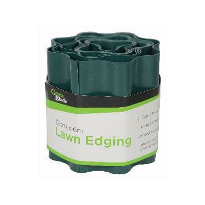 Green Plastic Flexible Lawn Edging - 12cm x 6m