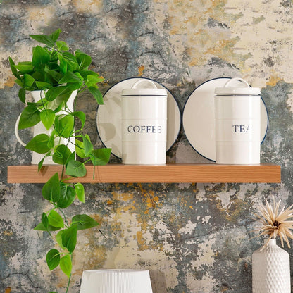 60cm Brown Modern Floating Shelves - Pack of Three