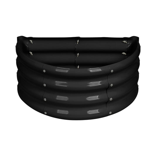 60cm x 30cm Semicircular Galvanised Steel Raised Garden Bed