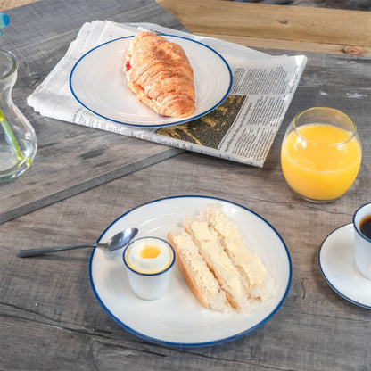 16cm Farmhouse White Porcelain Side Plates - Pack of Six