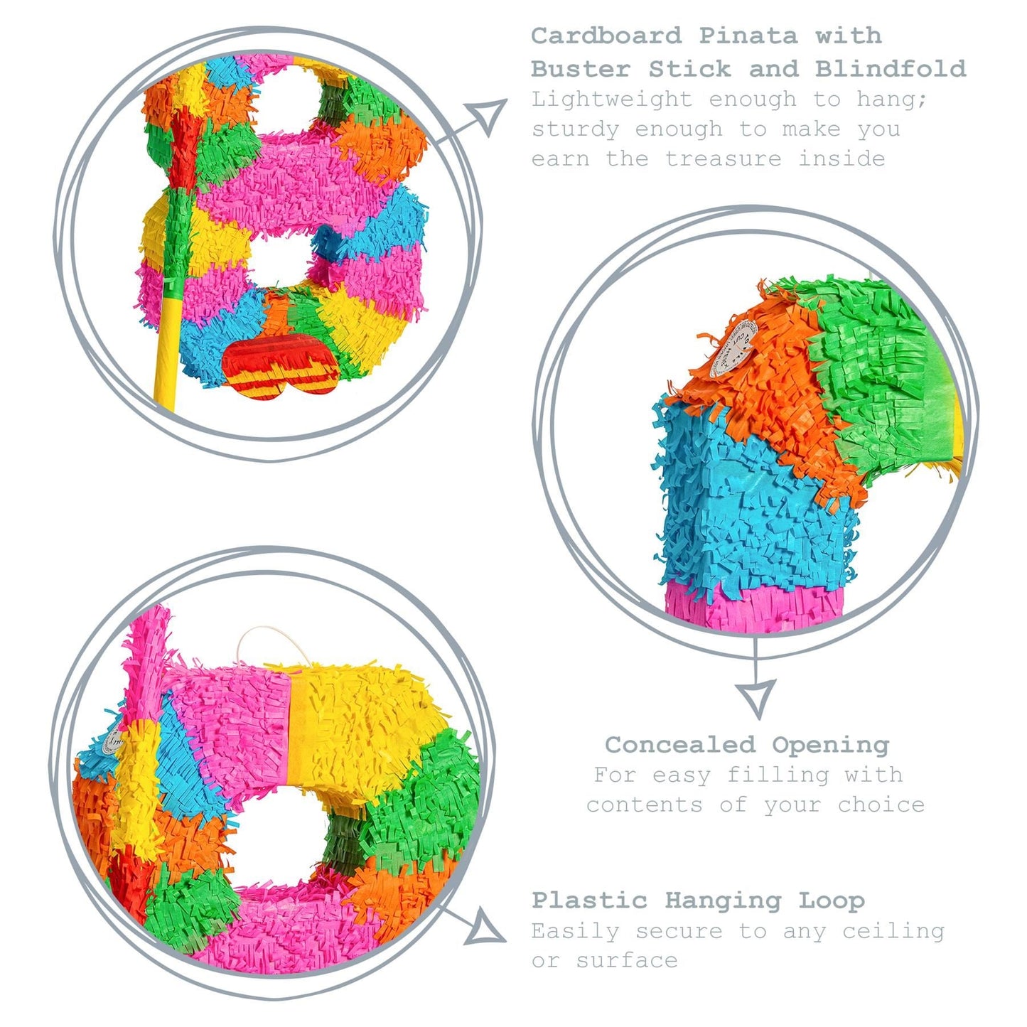 Large Number 8 Pinata Party Set