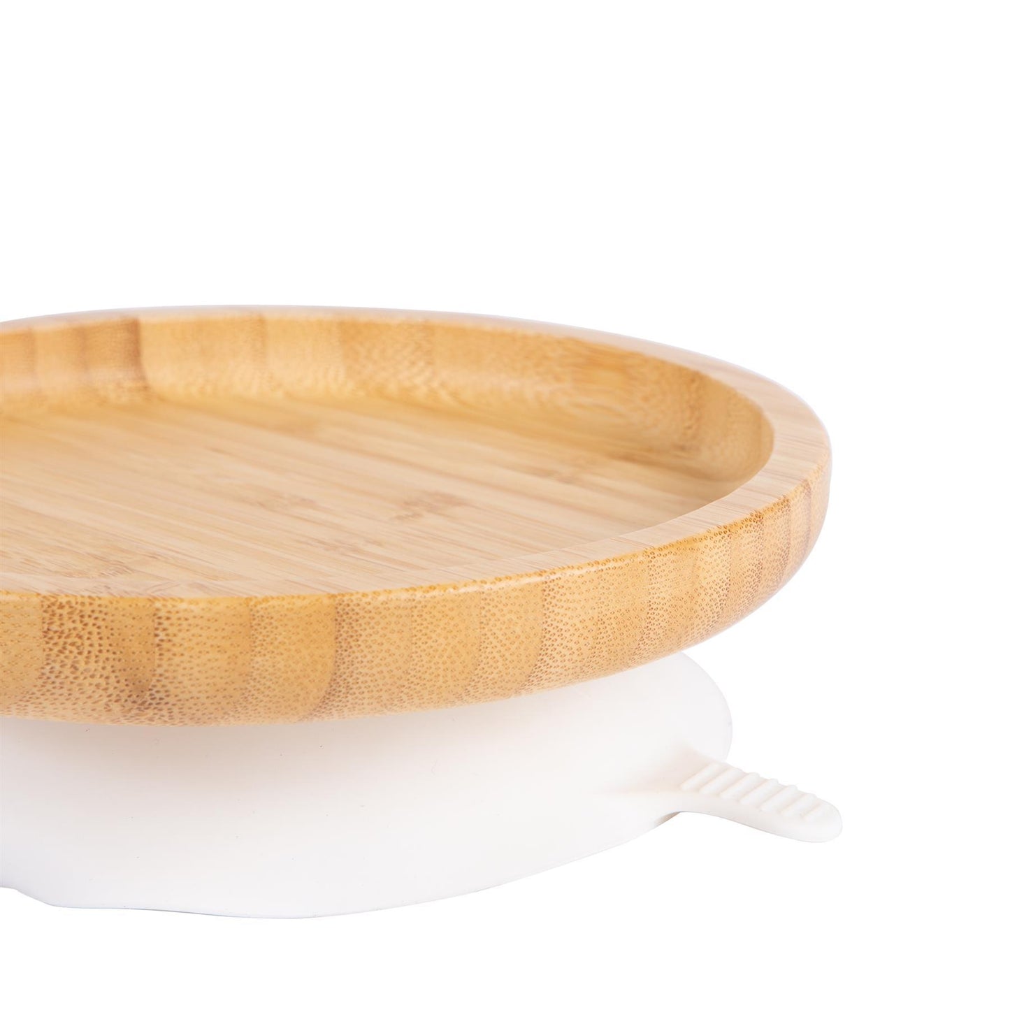 Round Open Bamboo Suction Plate