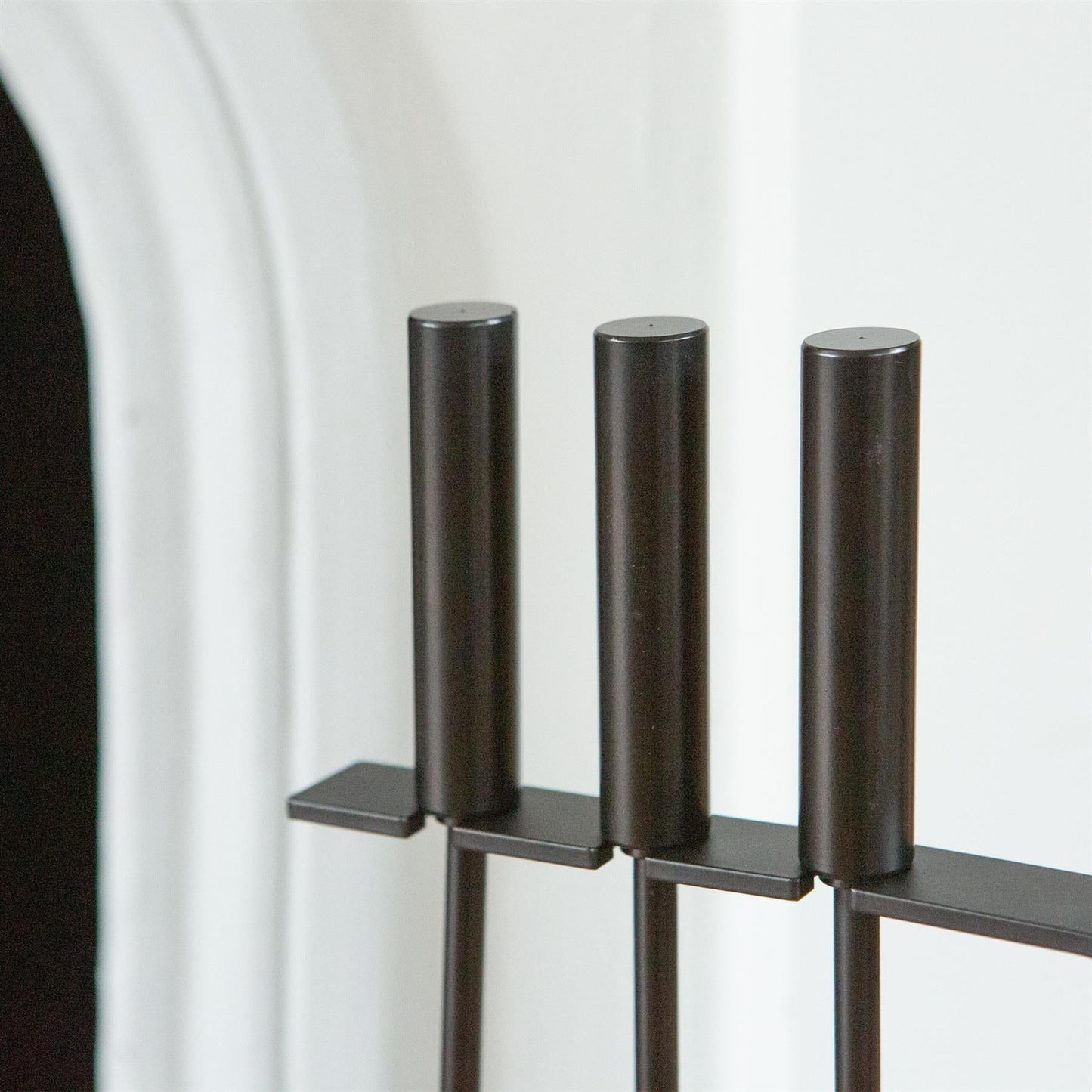 4pc Black 'Goodwood' Fireside Companion Set