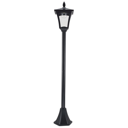 Outdoor Garden Solar Post Lamp Sensor Dimmable LED Lantern Bollard Pathway 1.6M Tall  Black