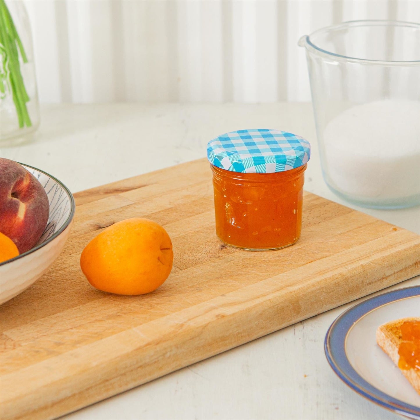 90ml Glass Jam Jars with Lids - Pack of 6