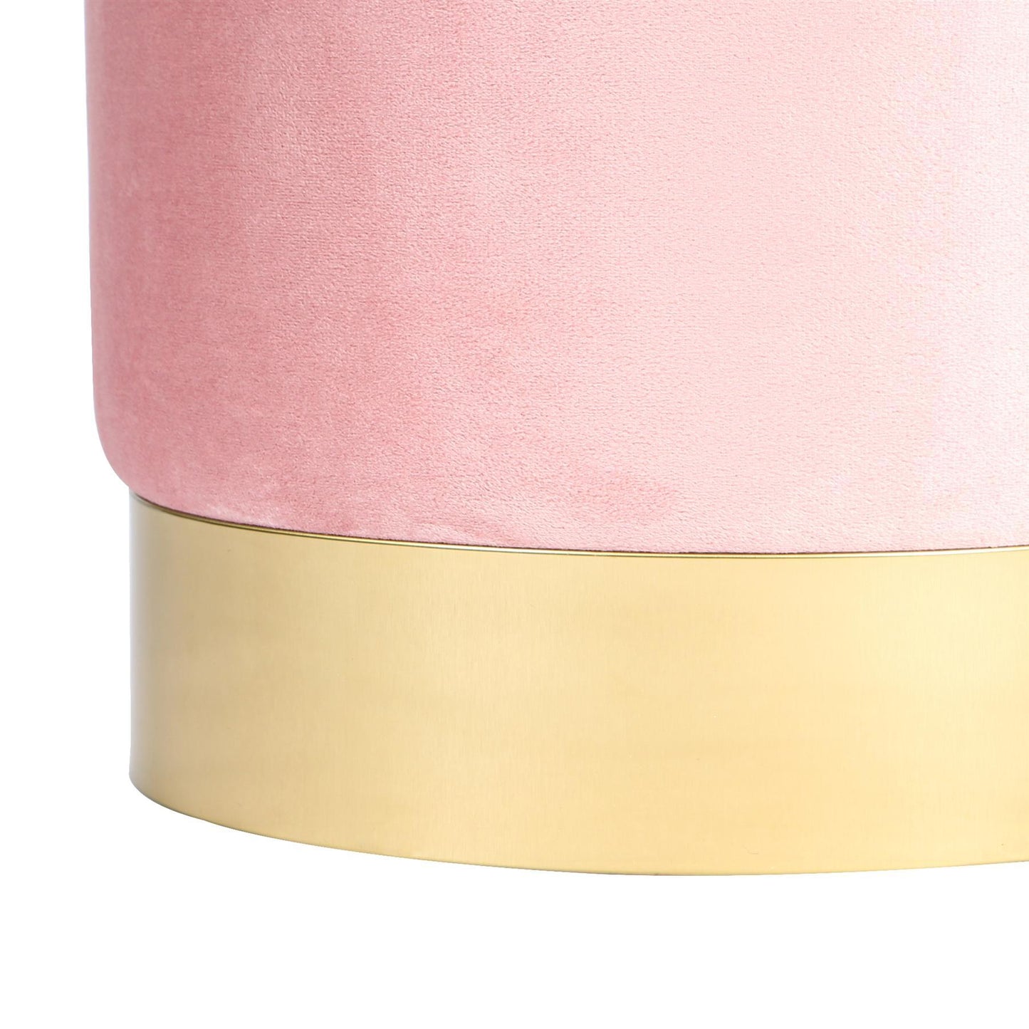 Round Velvet Footstool