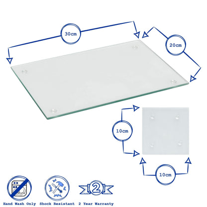 12pc 30cm x 20cm Glass Placemats & Coasters Set