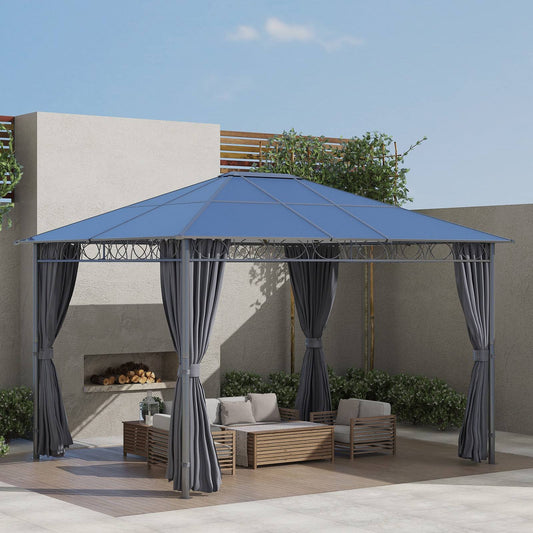 3 x 3.6m Hardtop Gazebo with UV Resistant Polycarbonate Roof