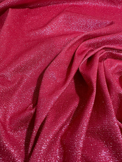 Fuchsia Glitter Lurex Fabric