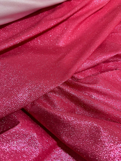 Fuchsia Glitter Lurex Fabric