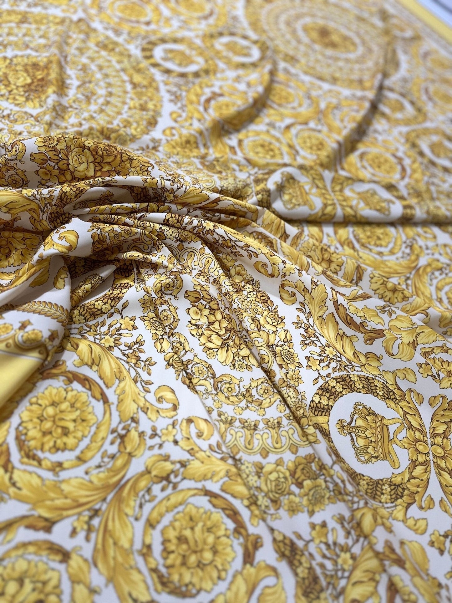 Baroque Gold and White Fabric