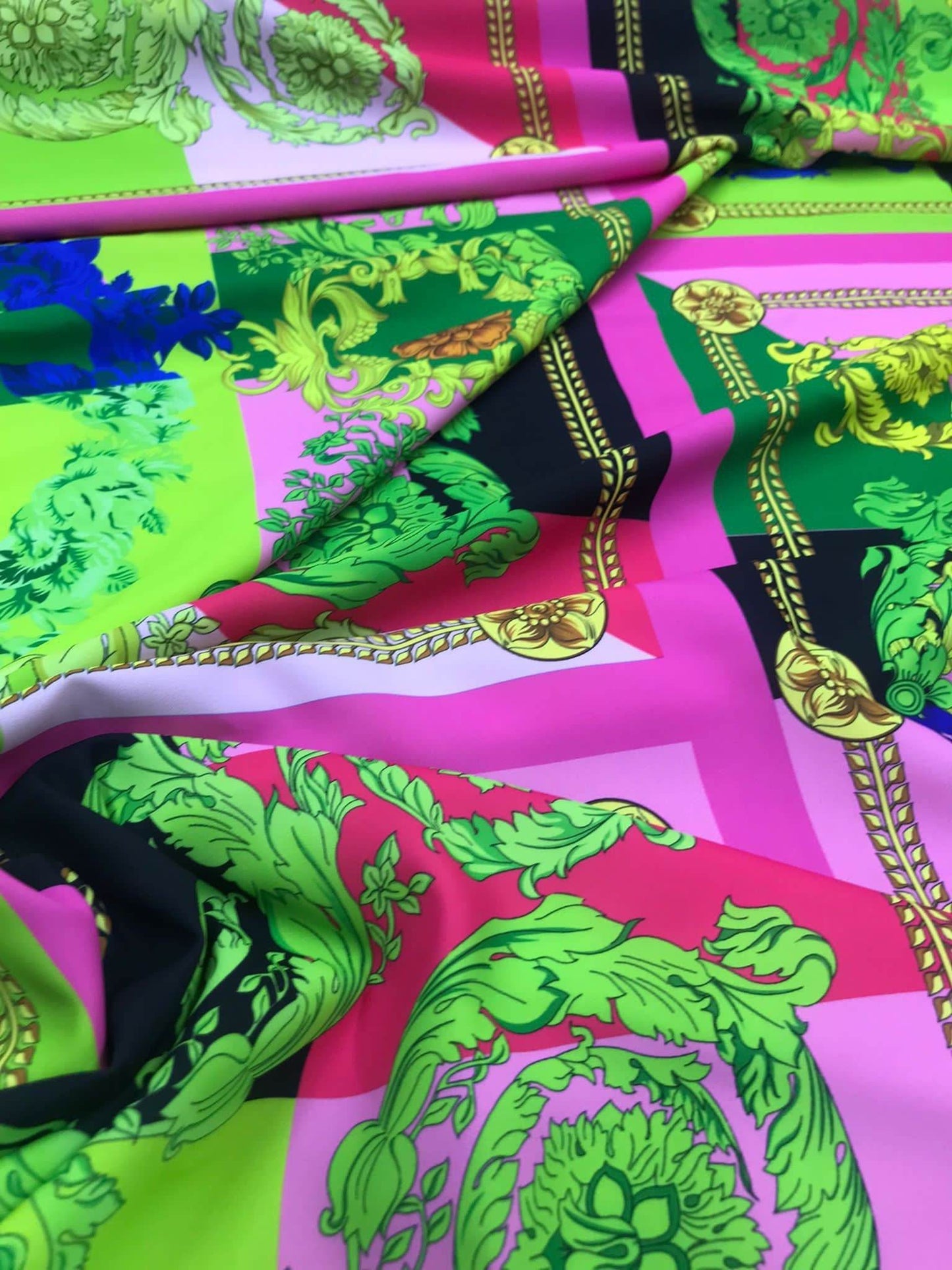 Baroque Pattern Fabric – Custom Printed Fabric, Choose Material by Metre