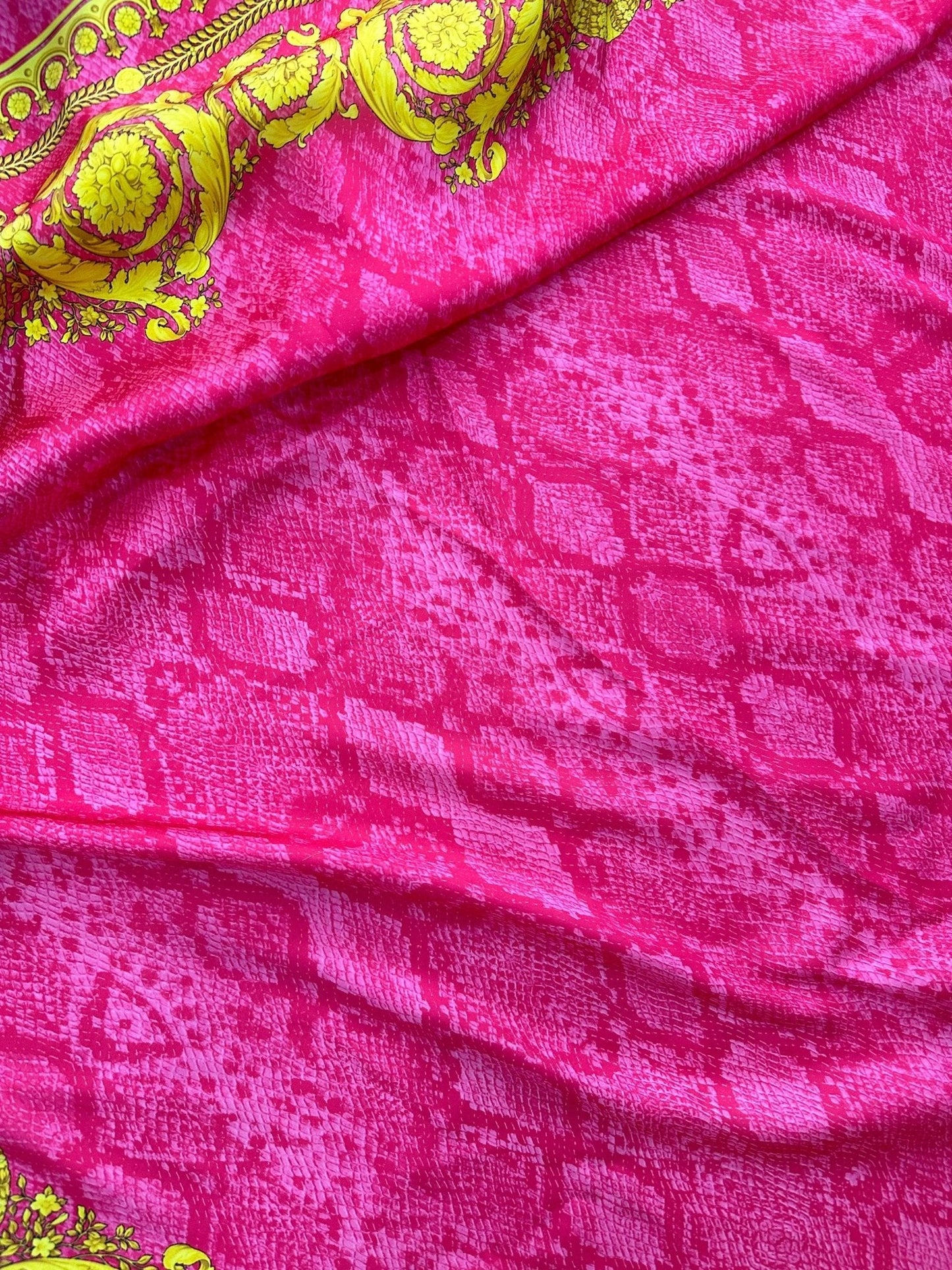 Baroque Pink Satin Fabric