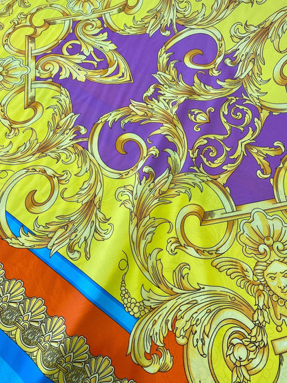 Baroque Pattern Silky Crepe Fabric – Multiple Fabric Options, Sold by Metre