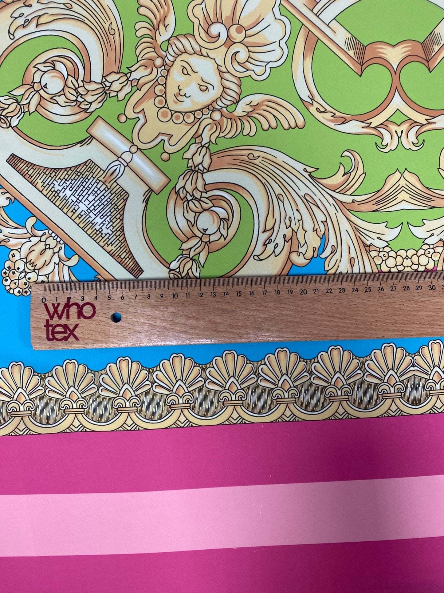 Baroque Pink Silky Crepe Fabric – Custom Printed Fabric, Choose Material by Metre