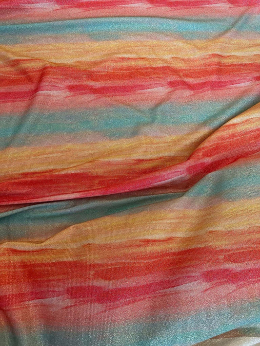 Batik Lurex Two Way Stretch Fabric