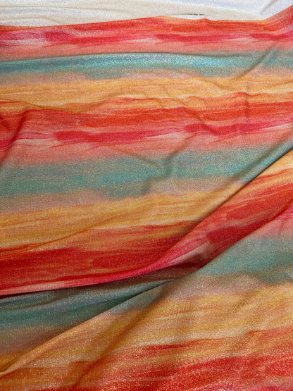 Batik Lurex Two Way Stretch Fabric