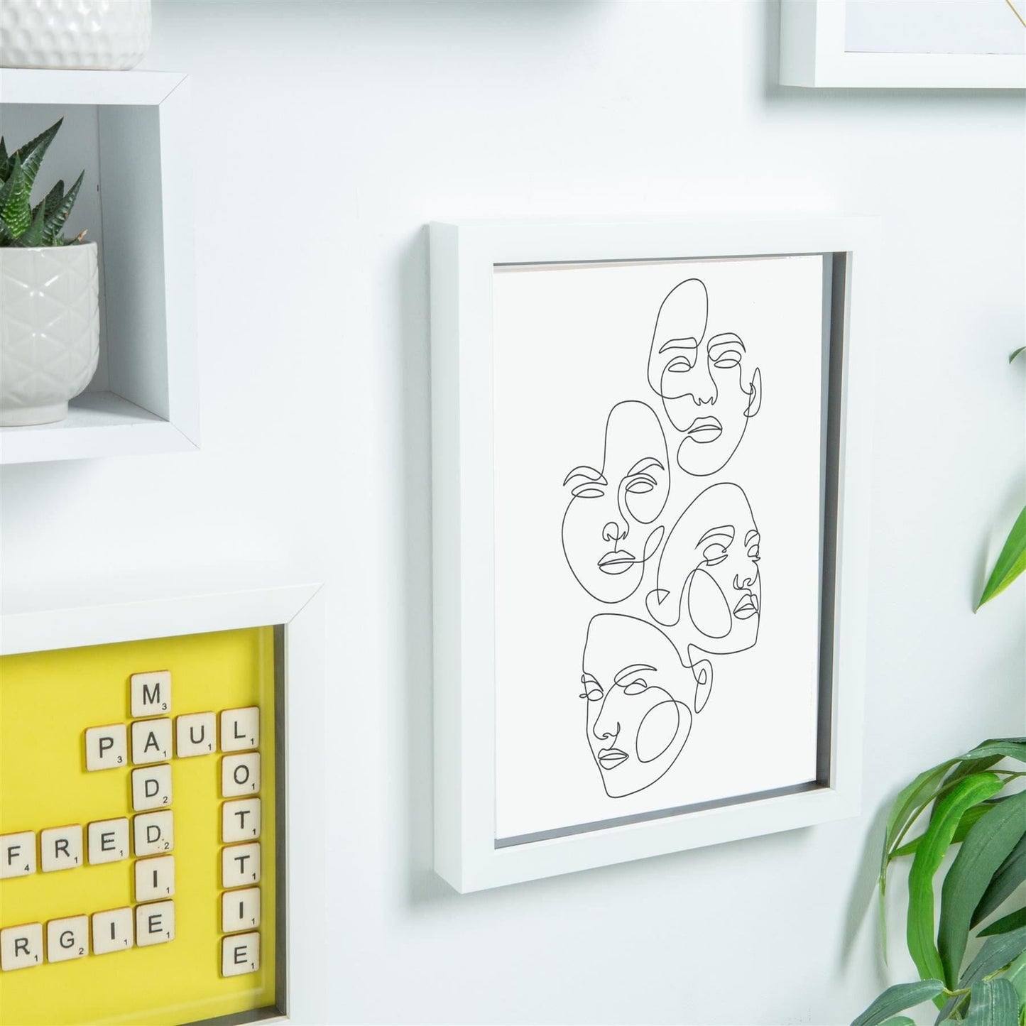 White A4 (8" x 12") 3D Shadow Box Frame with A5 Mount