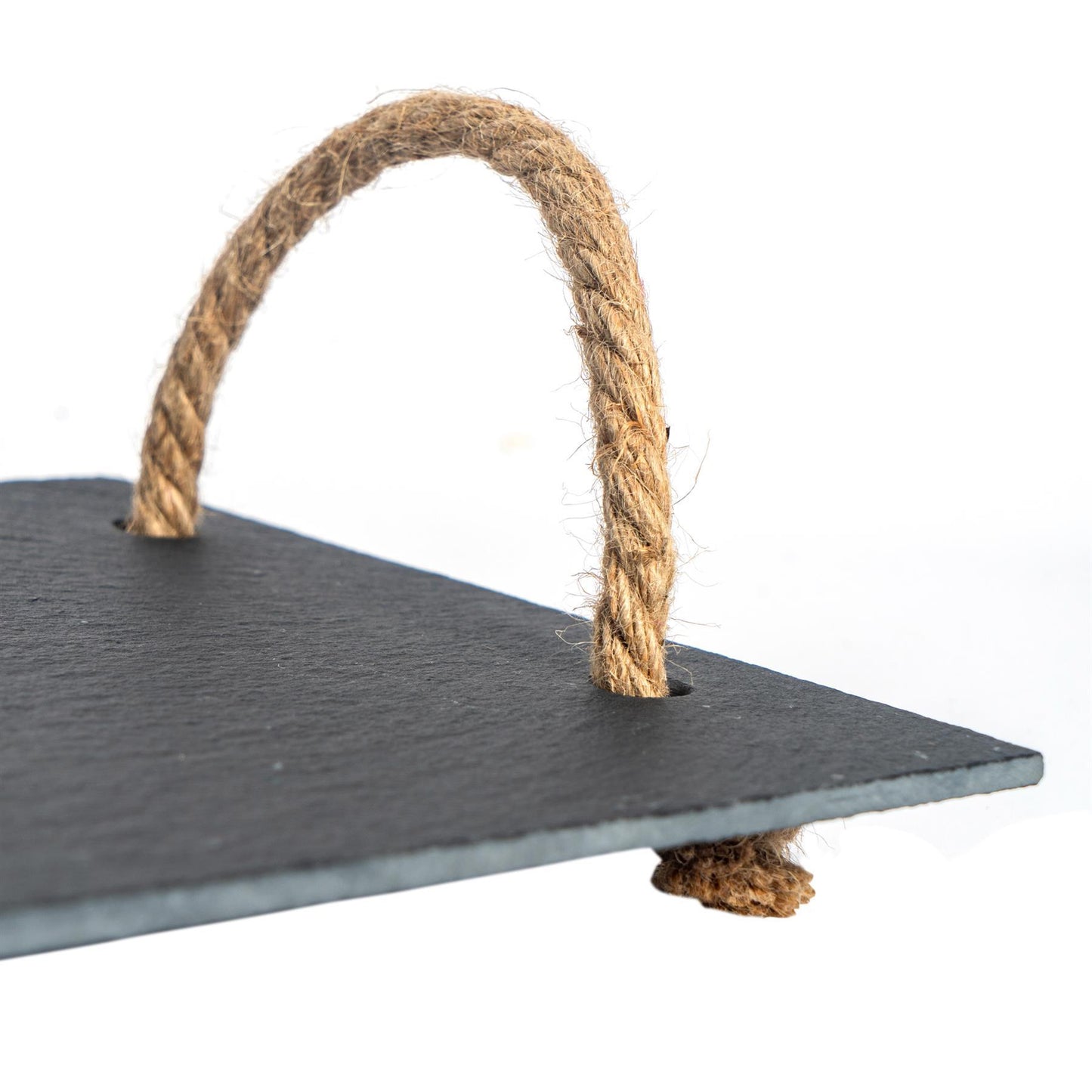 40cm x 20cm Slate Rope Handle Serving Platter