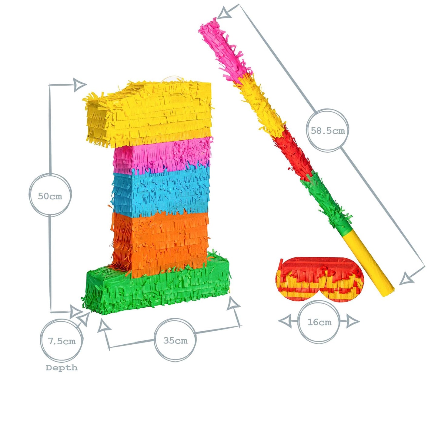 Large Number 1 Pinata Party Set