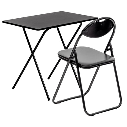 Folding Wooden Desk & Chair Set