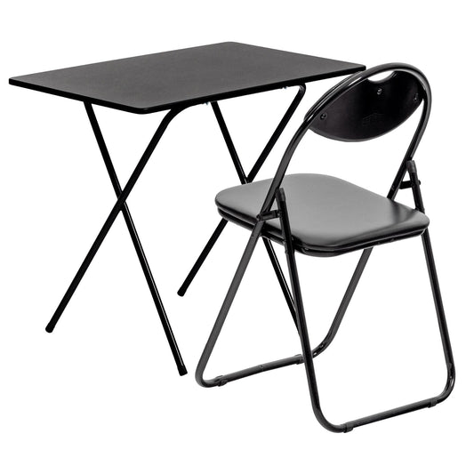 Folding Wooden Desk & Chair Set