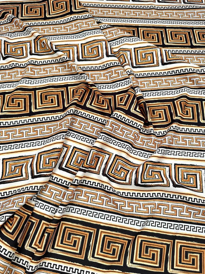 Beige Brown Silky Crepe Fabric – Fabric by Metre, Options: Satin, Crepe, Spandex, Chiffon