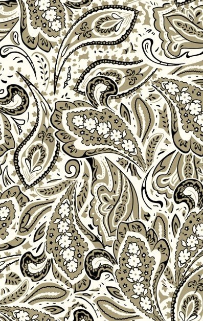 Beige & Cream Paisley Fabric by the Metre – Classic Style