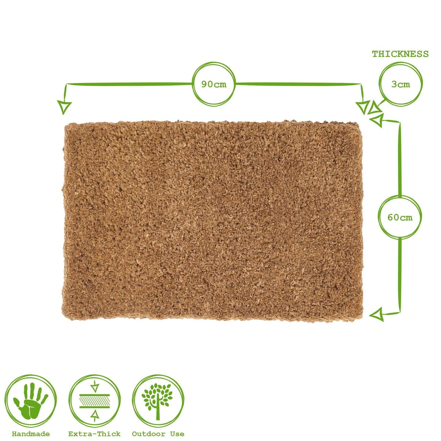 Premium Handmade Coir Door Mats - Pack of Two