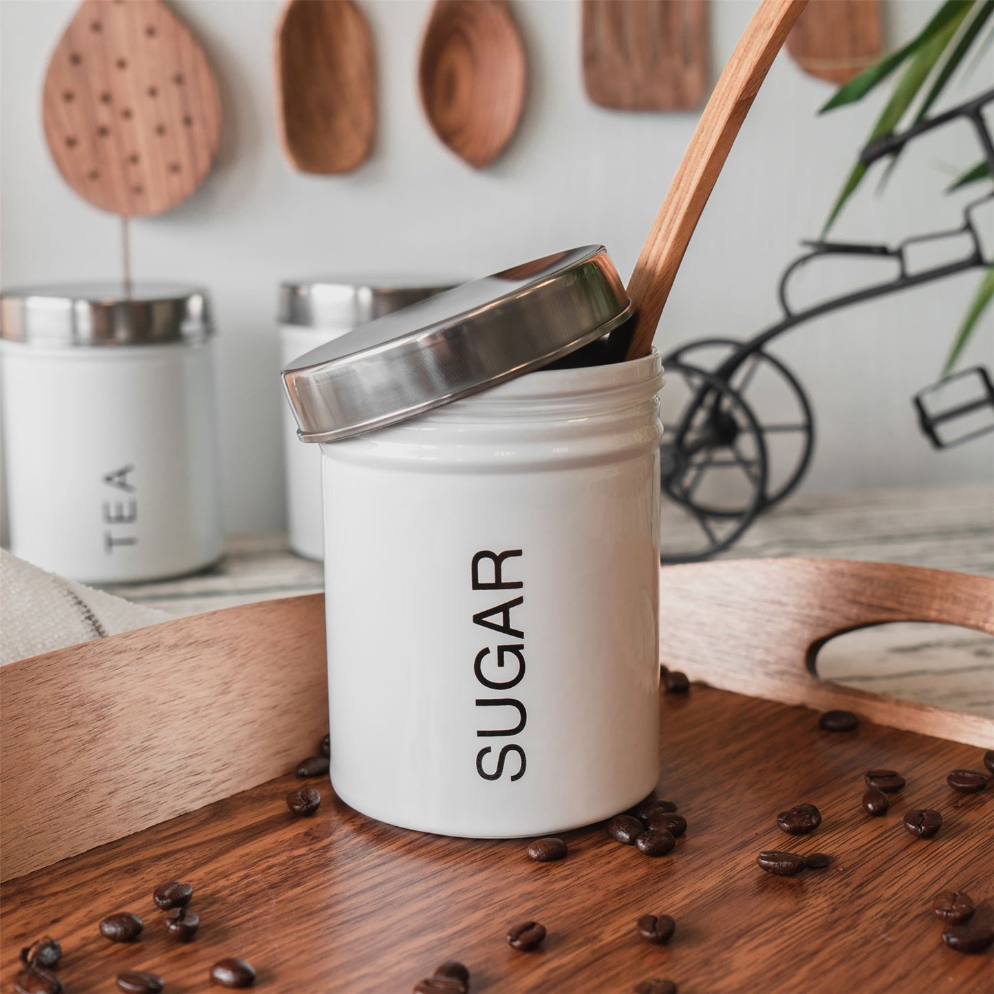 Metal Sugar Canister