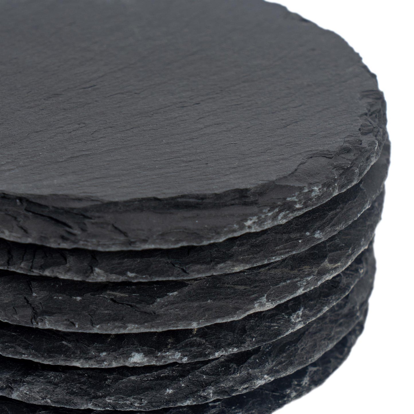 Round Slate Coasters - Pack of 6