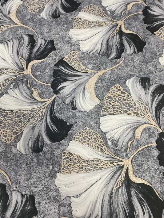 Elegant Gold Vein Botanical Print on